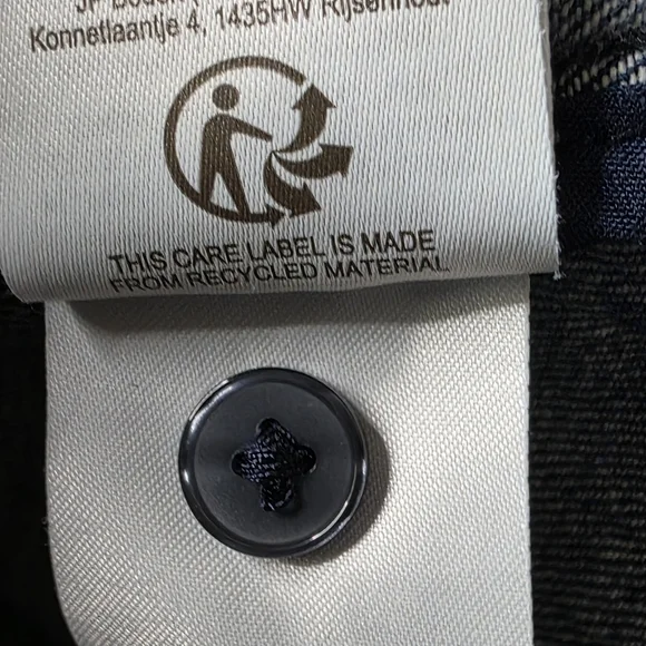 Boden Denim Tiered Midi Dress Ruffle Collar Blue US 12R - Picture 13 of 14